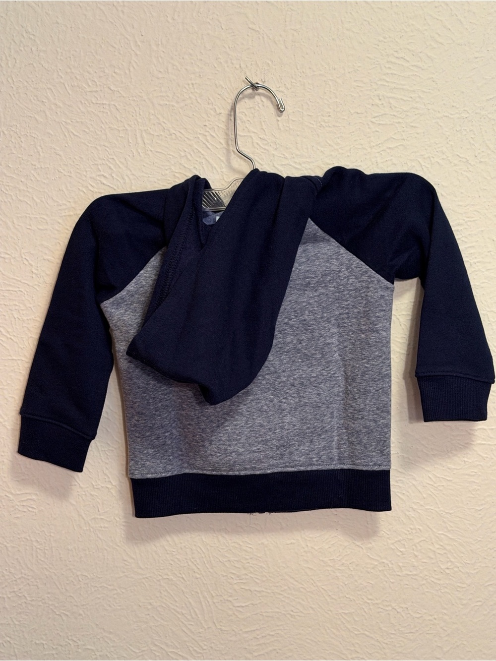 ⛵️⛵️⛵️3for12$⛵️⛵️⛵️Toddler Zip-Up Hoodie Jacket - Navy & Light Blue-2T - Picture 3 of 5